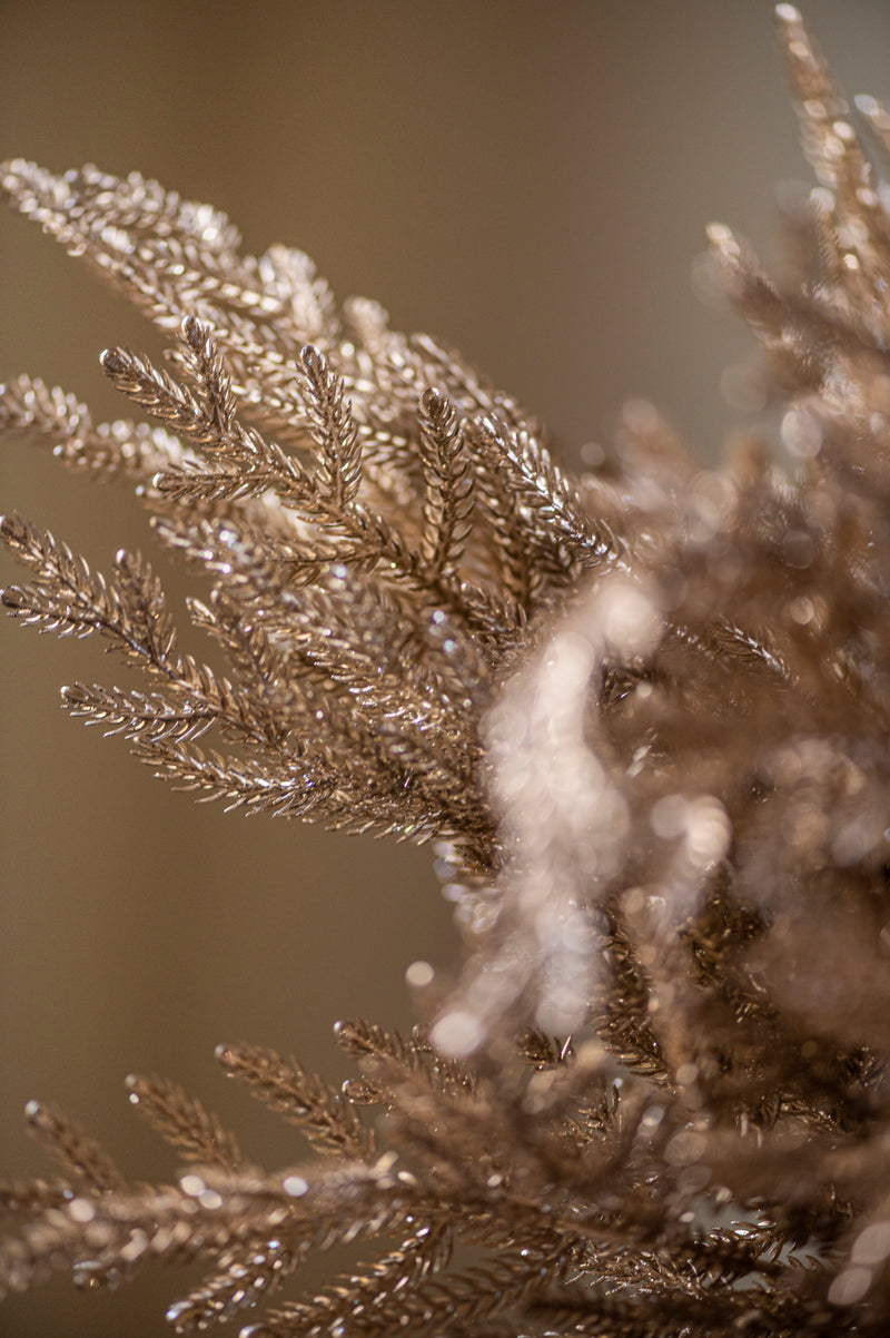 20.5 Inch Gold Glittered Bush