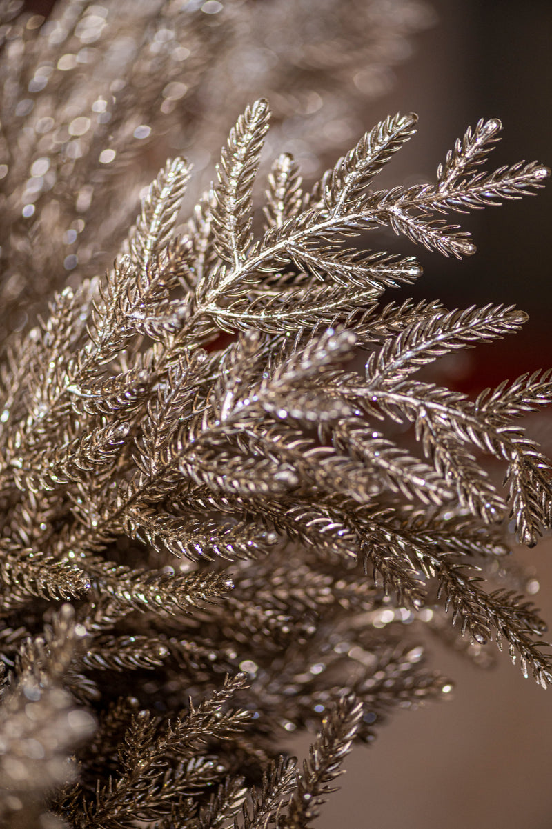 20.5 Inch Gold Glittered Bush