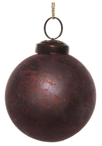 Glass ball antique lilac mat 7cm