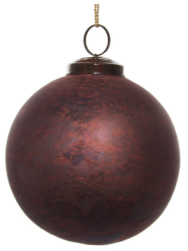 Glass ball antique lilac mat 10cm
