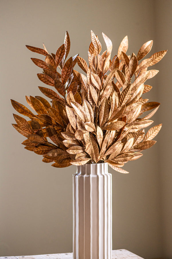 26 Inch Gold Magnolia Leaf Stem