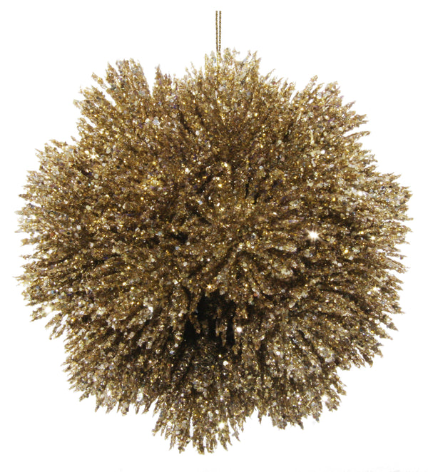 Glitter fir ball gold 13cm