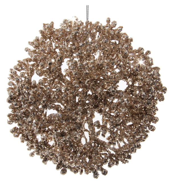 Glitter berry ball rose gold 13cm