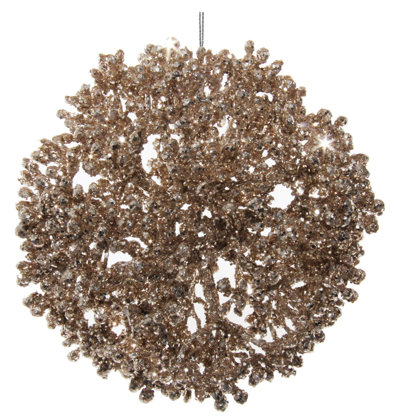 Glitter berry ball rose gold 13cm