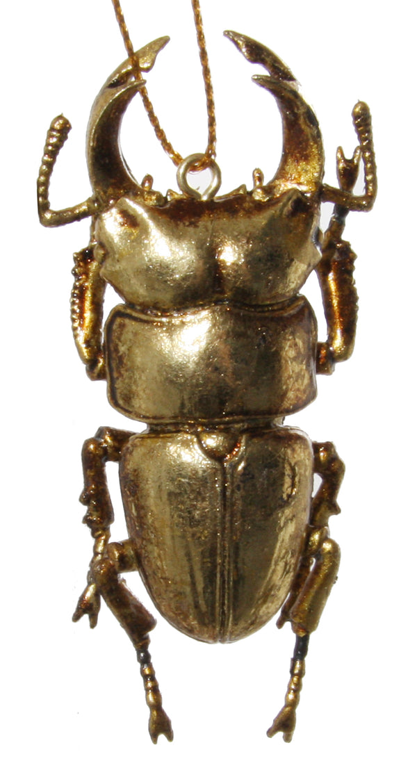Beetle ornament antique gold 7,5cm