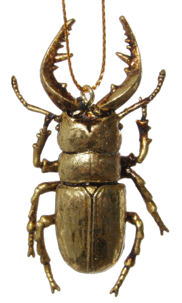 Beetle ornament antique gold 6,5cm