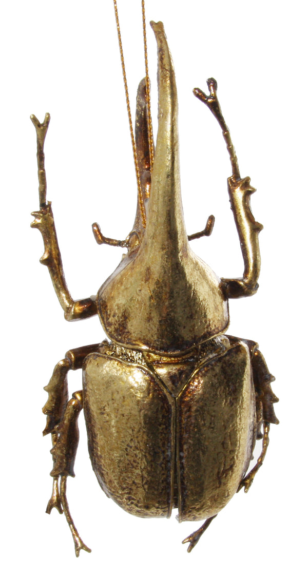 Beetle ornament antique gold 13,5cm