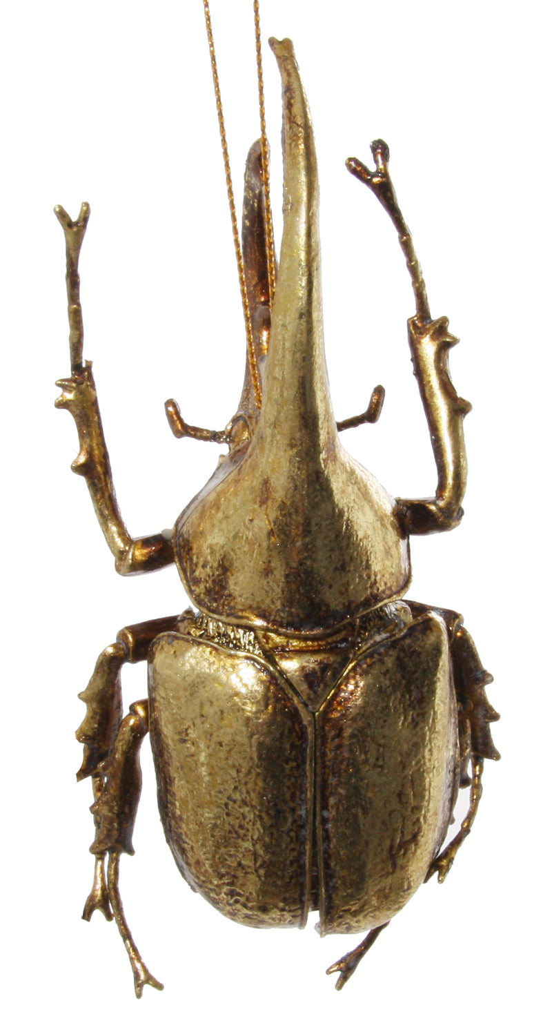 Beetle ornament antique gold 13,5cm