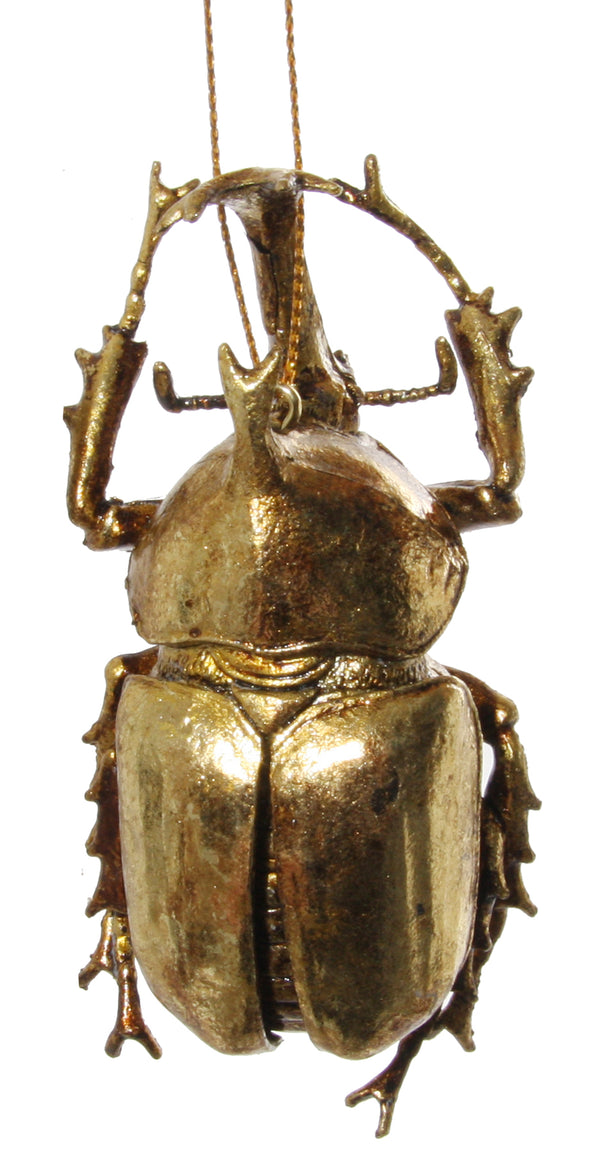 Beetle ornament antique gold 9,5cm