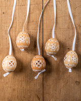 Earth-tones with Cut-out Hearts Hand painted egg - Small