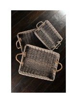 Rectangular Willow Trays with Jute Handles