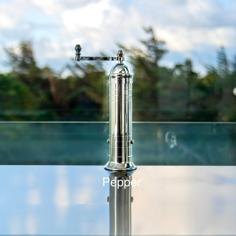 Chrome 9" pepper grinder