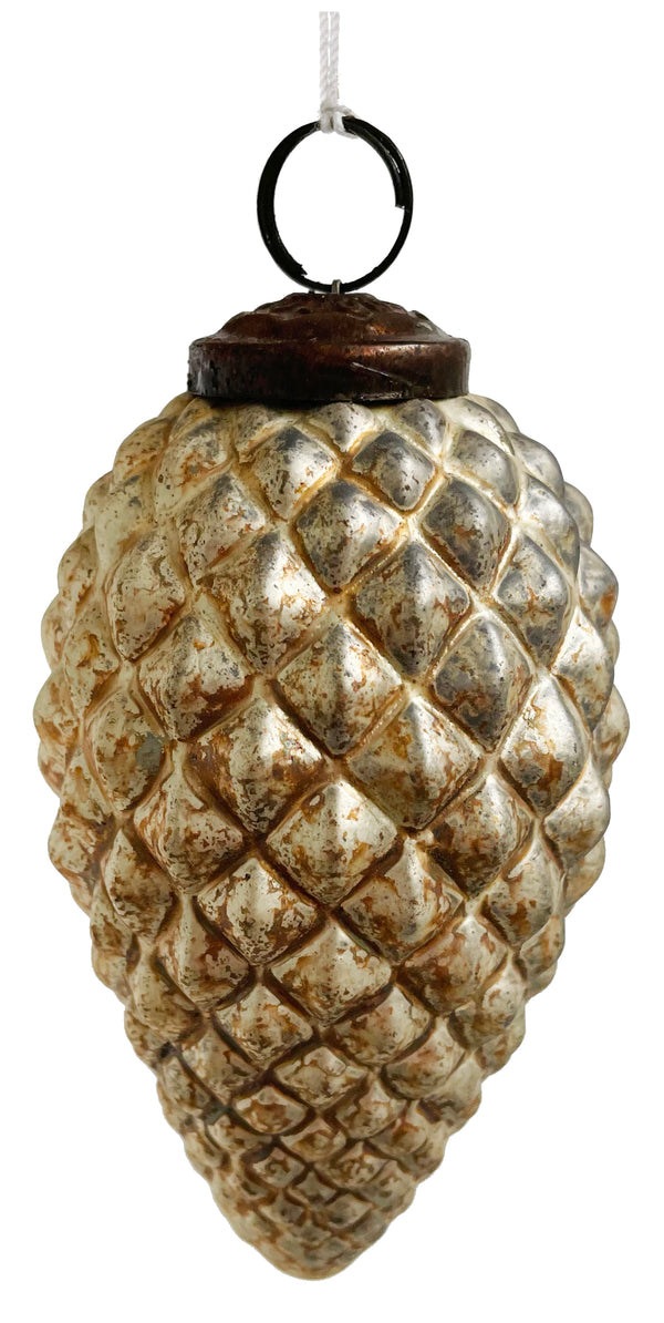 Glass cone metallic gold 10cm