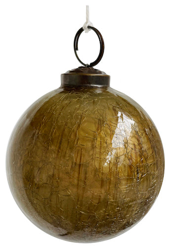 Glass ball gold-silver crackle 10cm