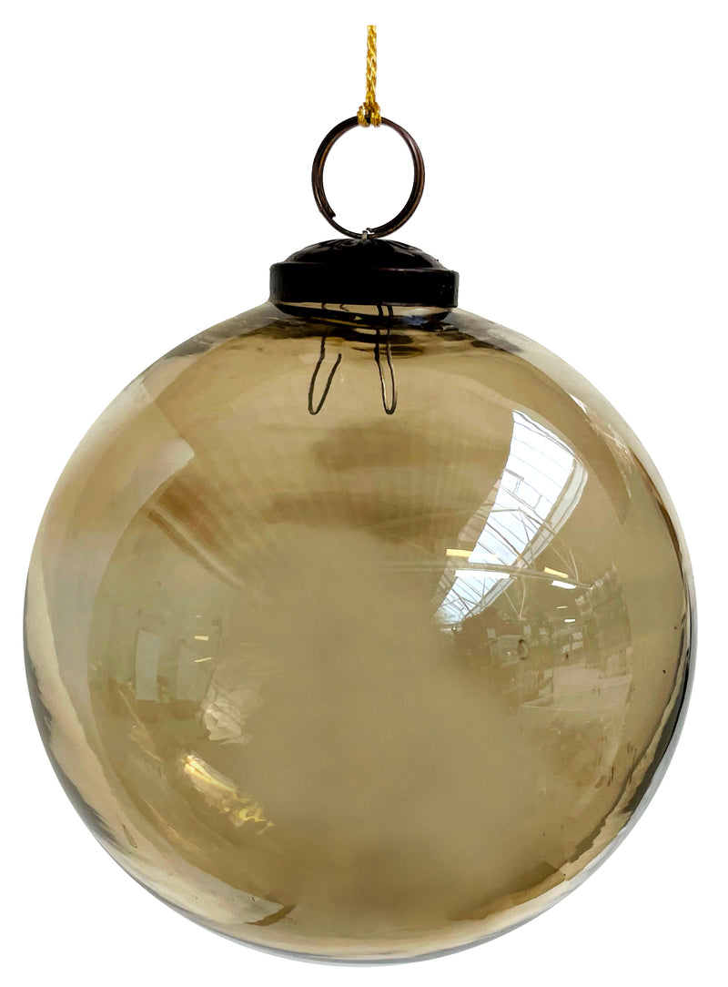 Glass ball brown lustered 12cm