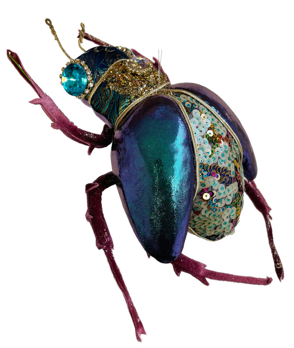 Fly ornament purple, green 27cm