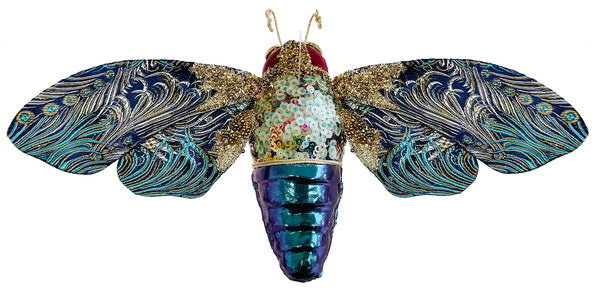 Night fly ornament purple, green 36cm