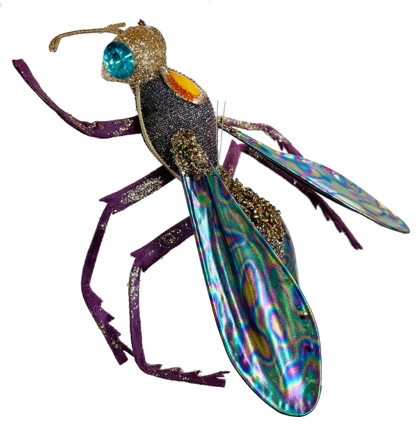 Wasp ornament purple, green 25cm