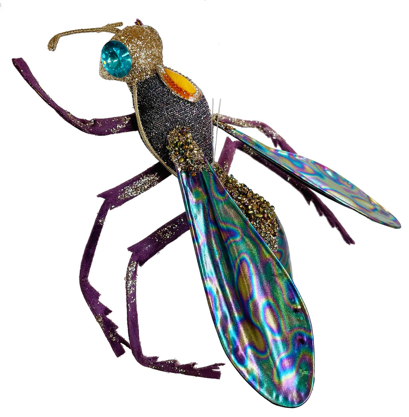 Wasp ornament purple, green 25cm