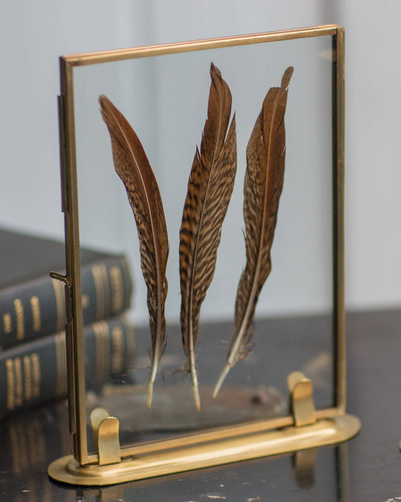 BRASS PHOTO FRAME AND STAND