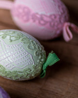 Pastels with Criss-cross Hand painted egg - Small