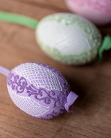 Pastels with Criss-cross Hand painted egg - Small