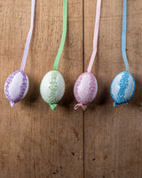Pastels with Criss-cross Hand painted egg - Small