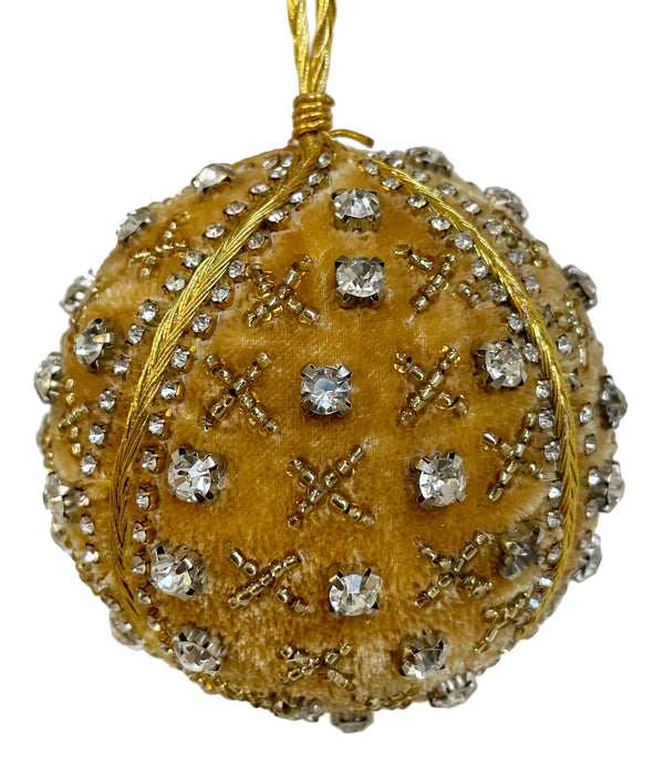 Velvet diamond ball gold, silver 7cm