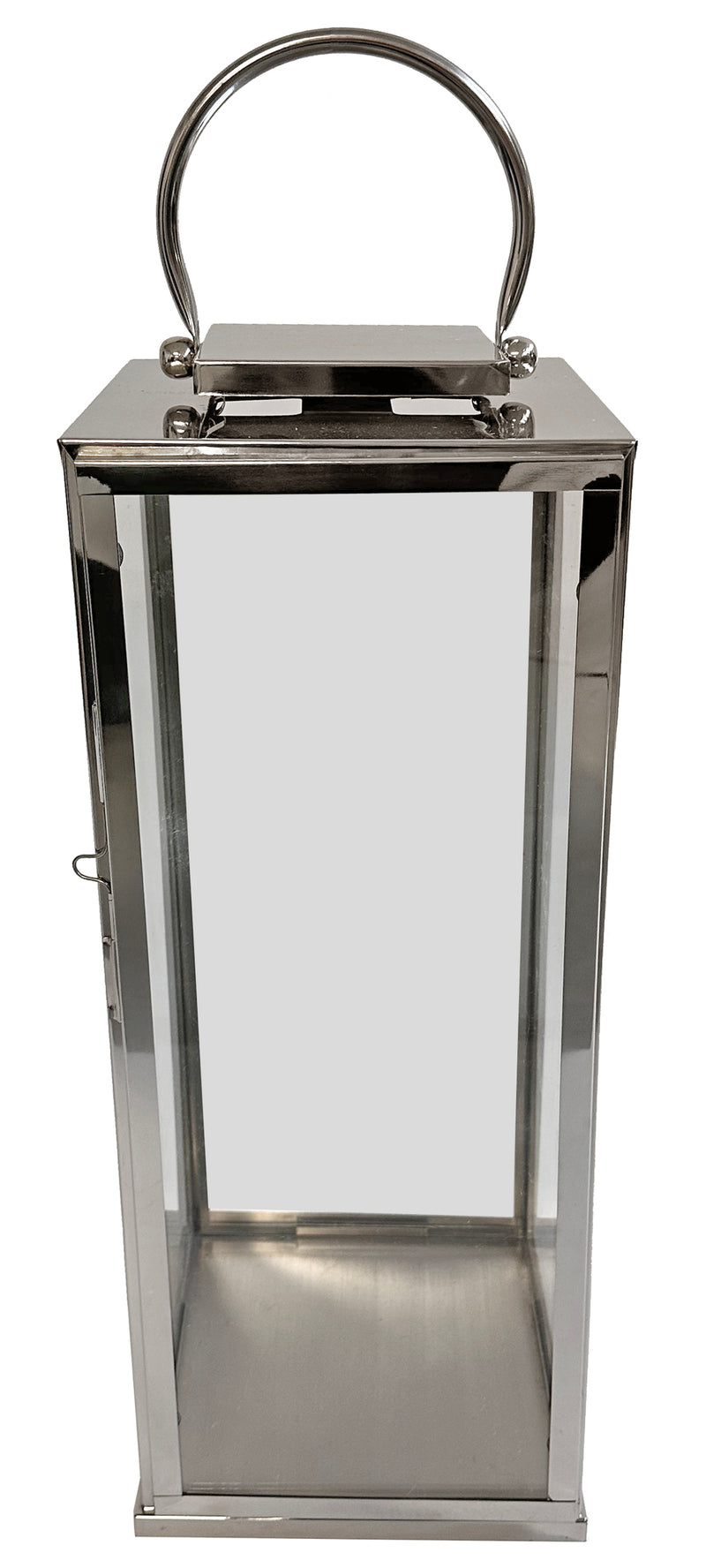 Lantern stainless steel shiny silver 26,