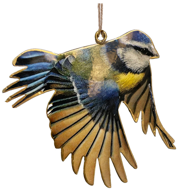 Metal flat great tit 16cm