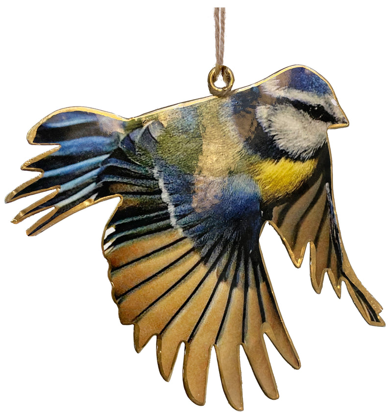 Metal flat great tit 16cm