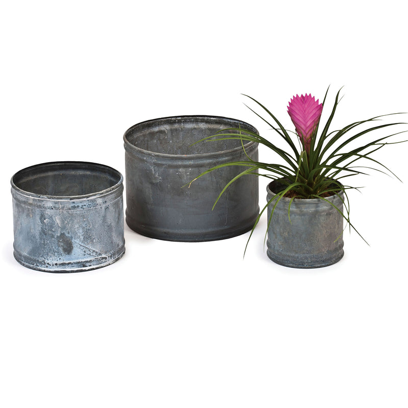 ROUND ZINC CONTAINERS