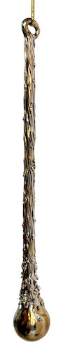 Glass drop gold frosted 18cm