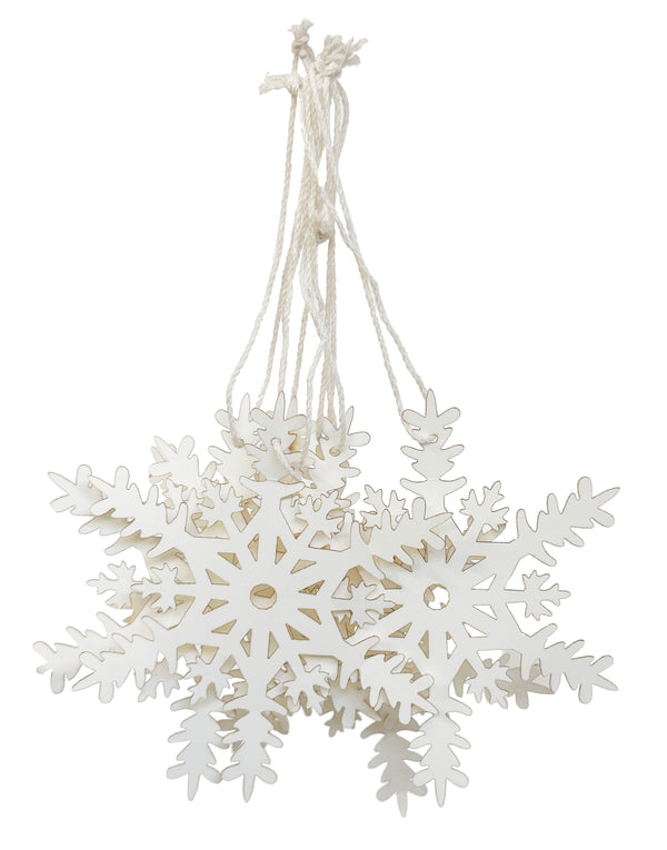 Paper snowflake with hole white 10cm 6pc