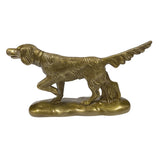 6" Solid Brass Pointer Dog Paperweight