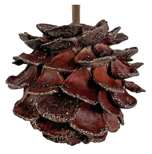 Chestnut shell ball copper glitter 10cm