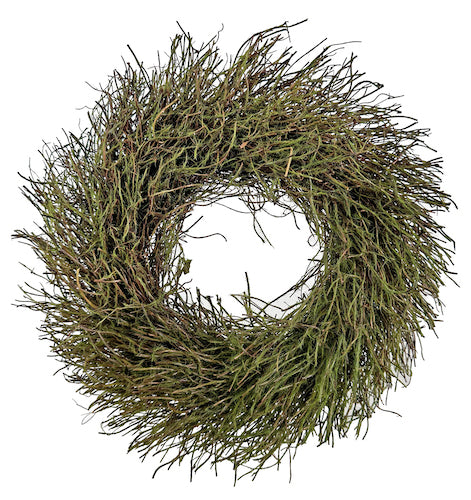 Branch wreath green flocking 34cm