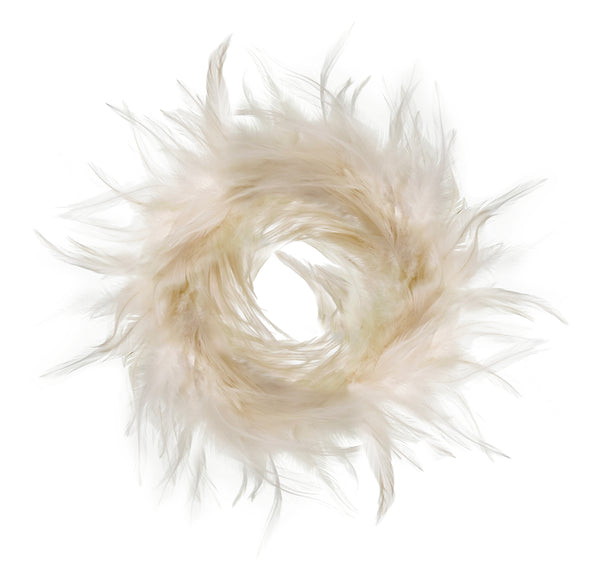 Feather ring white 35cm
