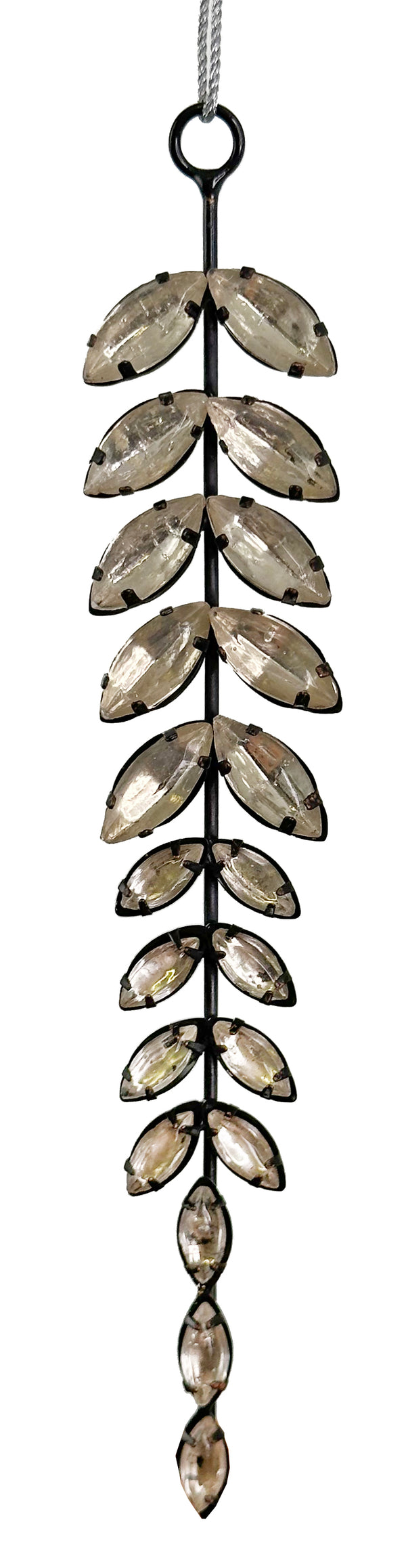 Jewel leaf ornament copper silver 19cm