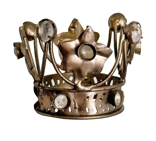 Metal crown antique silver d5cm