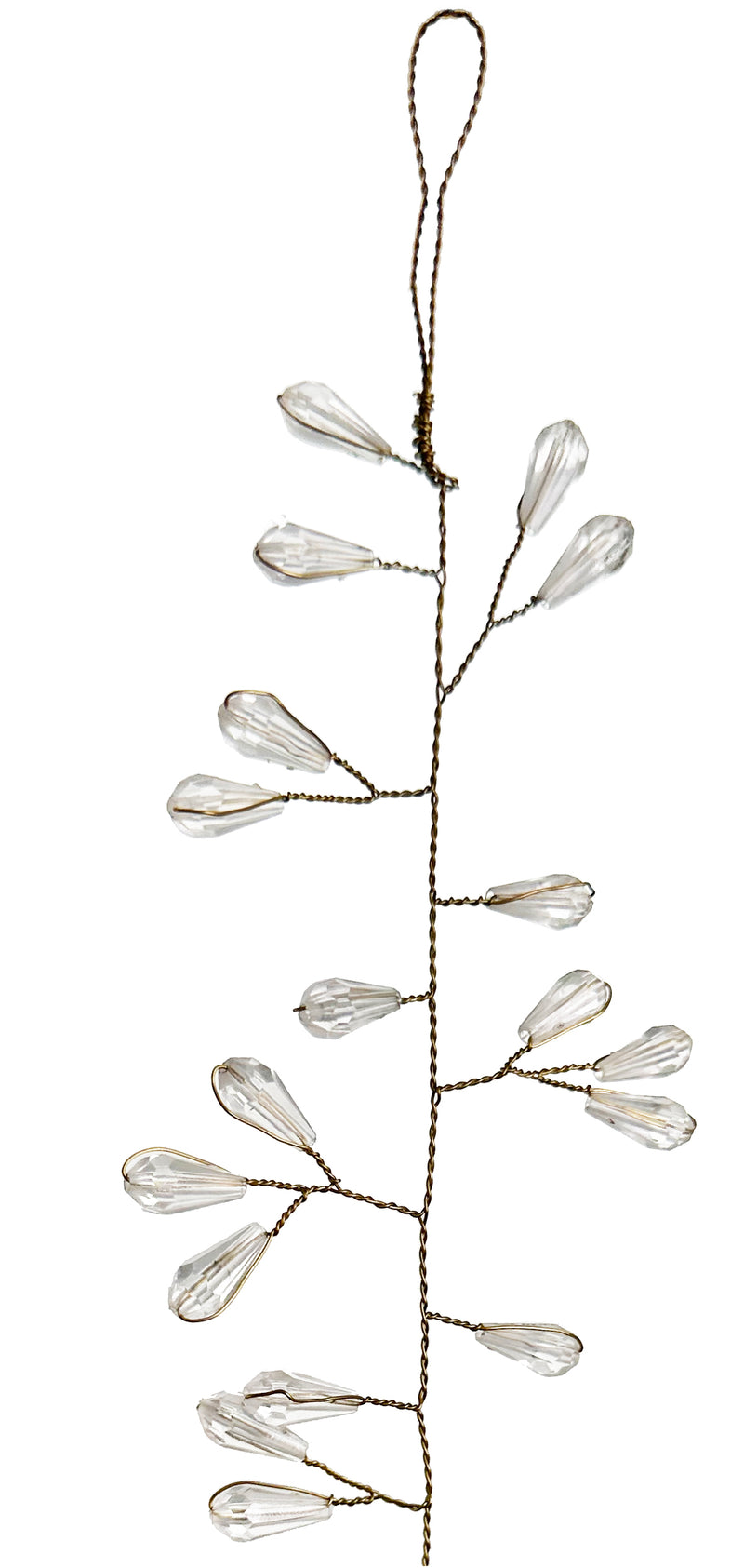 Bead drop garland clear 1m