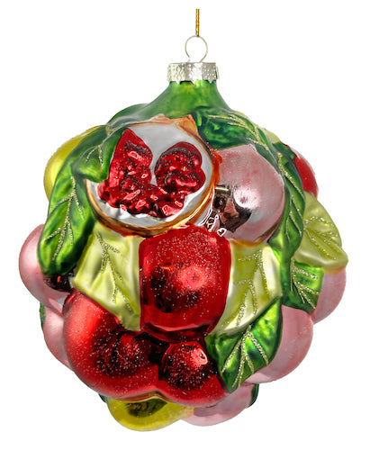 Glass fruit ball multi 17cm