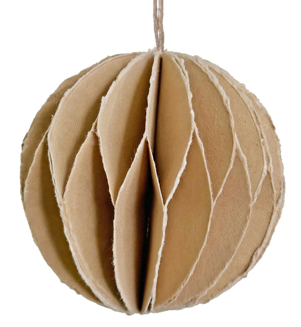Paper foldable ball with magnet brown 10cm