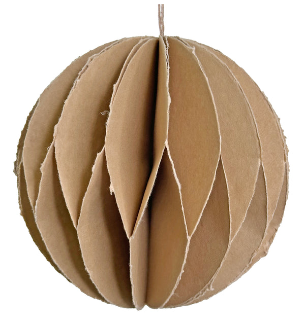 Paper foldable ball with magnet brown 20cm