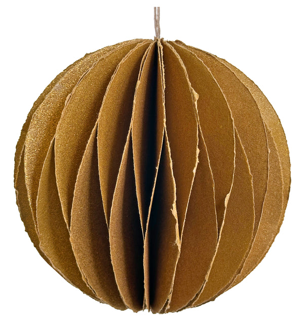 Paper foldable ball with magnet gold 25cm