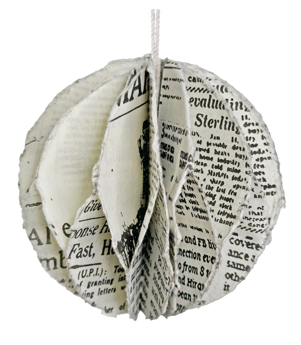Newspaper foldable ball with magnet 10cm