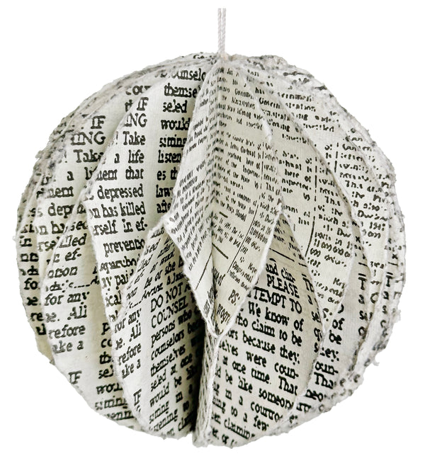 Newspaper foldable ball with magnet 12cm