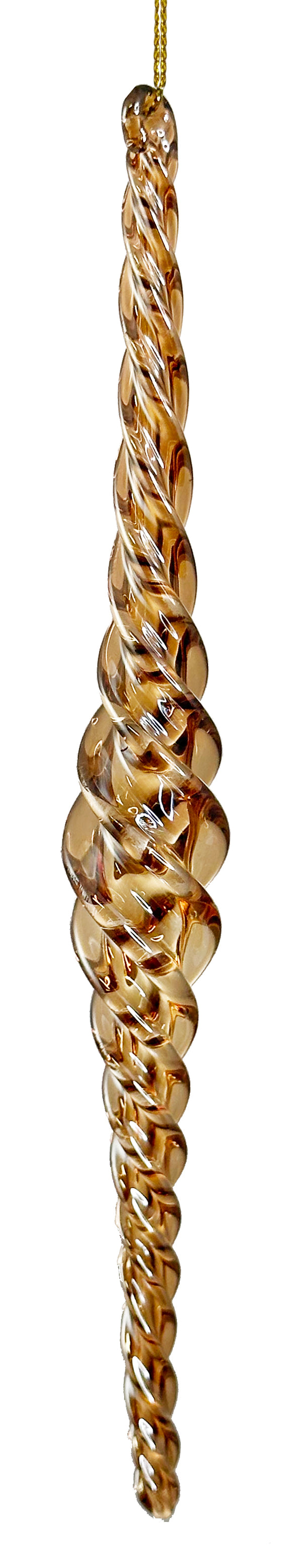 Glass spiral icicle gold lustered 20cm