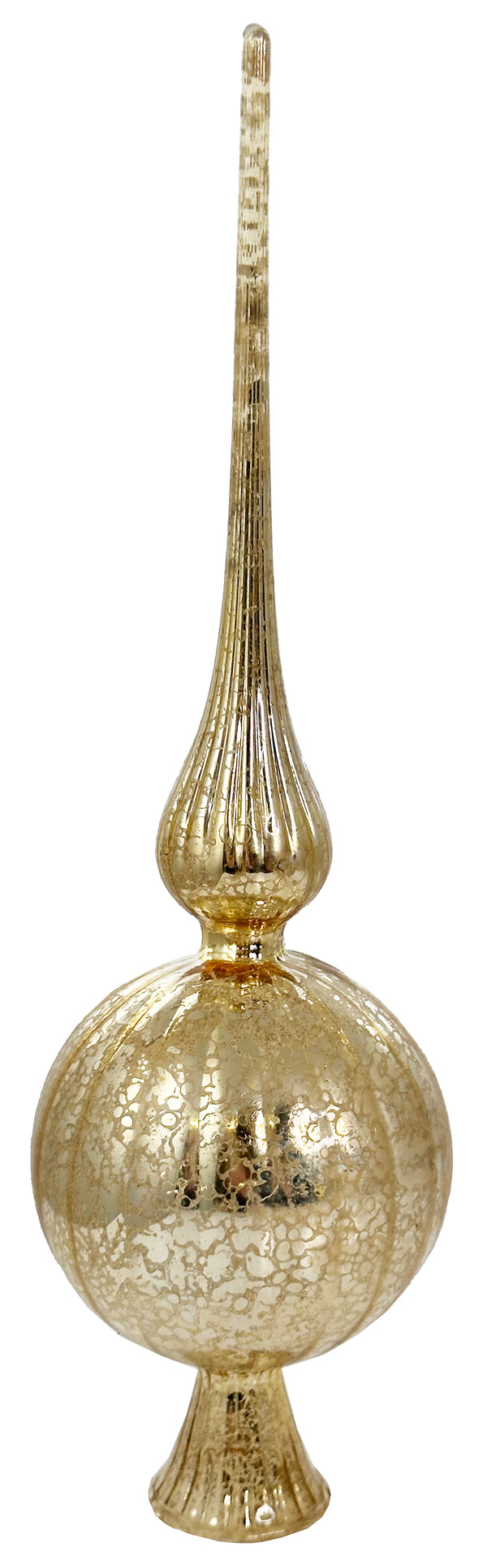 Glass tree top lined antique gold 28cm