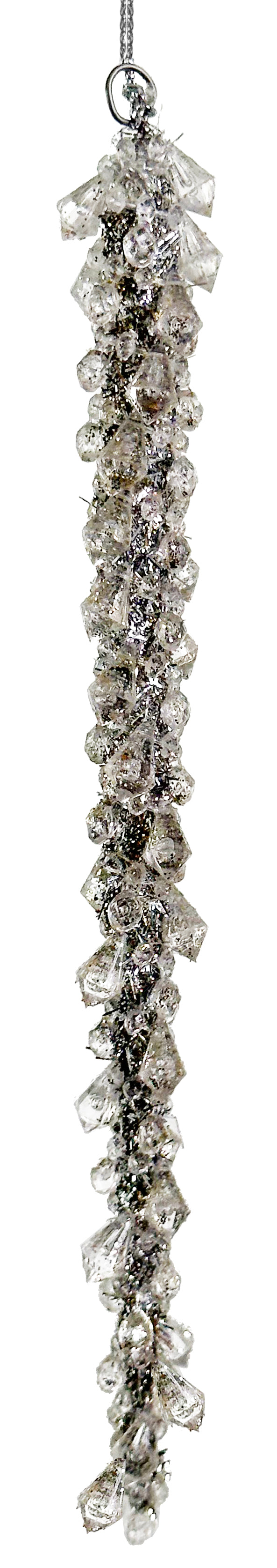 Icicle silver with beads 19cm
